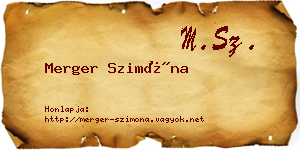 Merger Szimóna névjegykártya